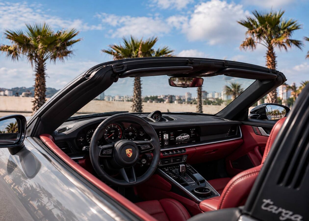 Салон Porsche 911 Targa GTS с открытой крышей